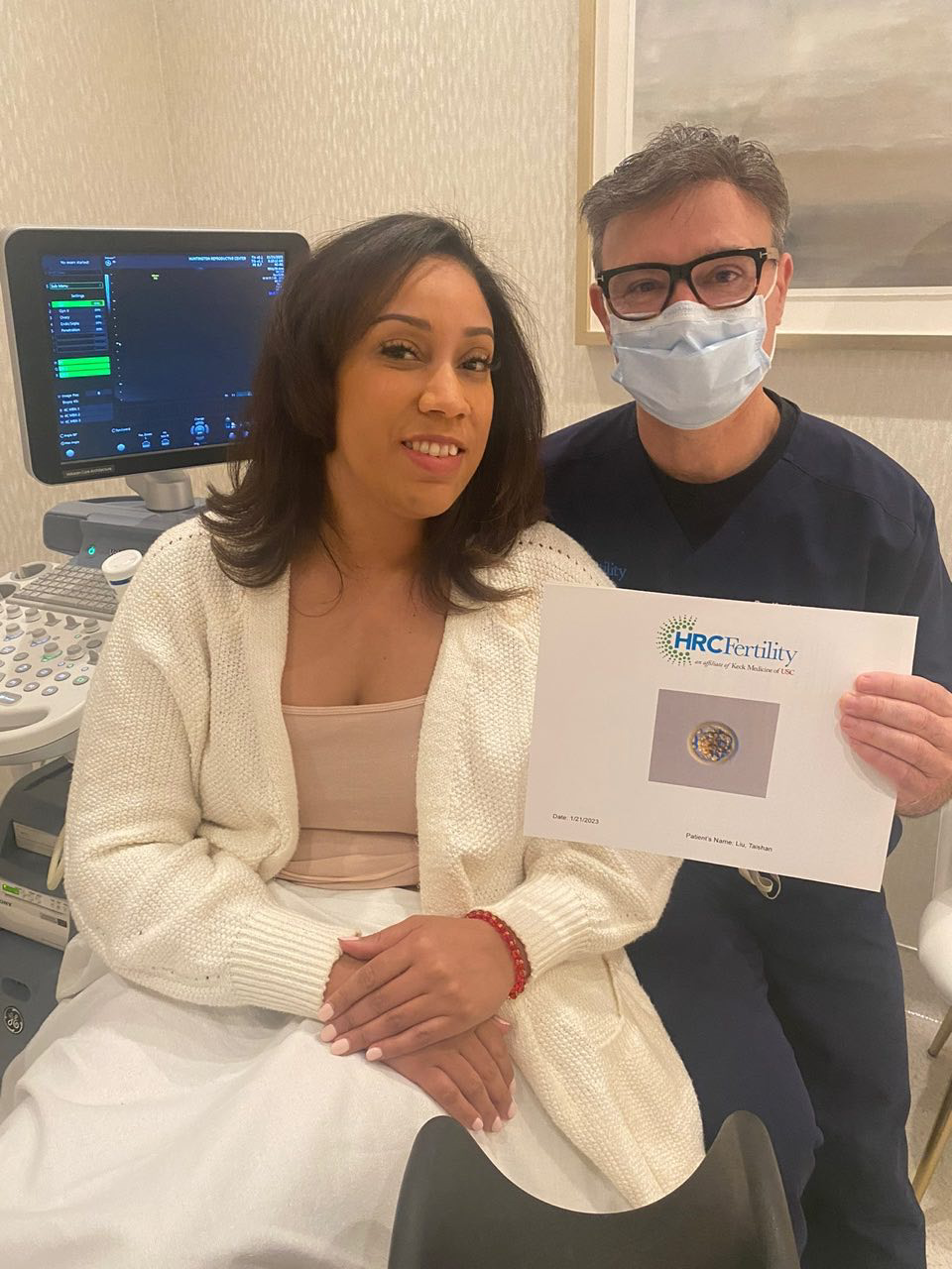 Surrogates Angelic and Samantha smiling at fertility clinics as they begin surrogacy journeys.