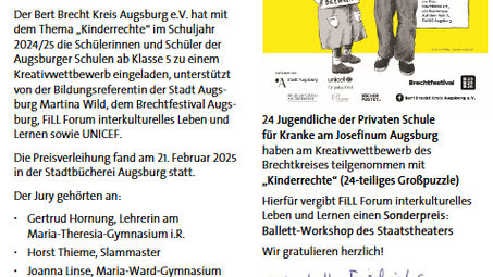 Kreativwettbewerb „Kinderrechte“ und Sonderpreis von FiLL