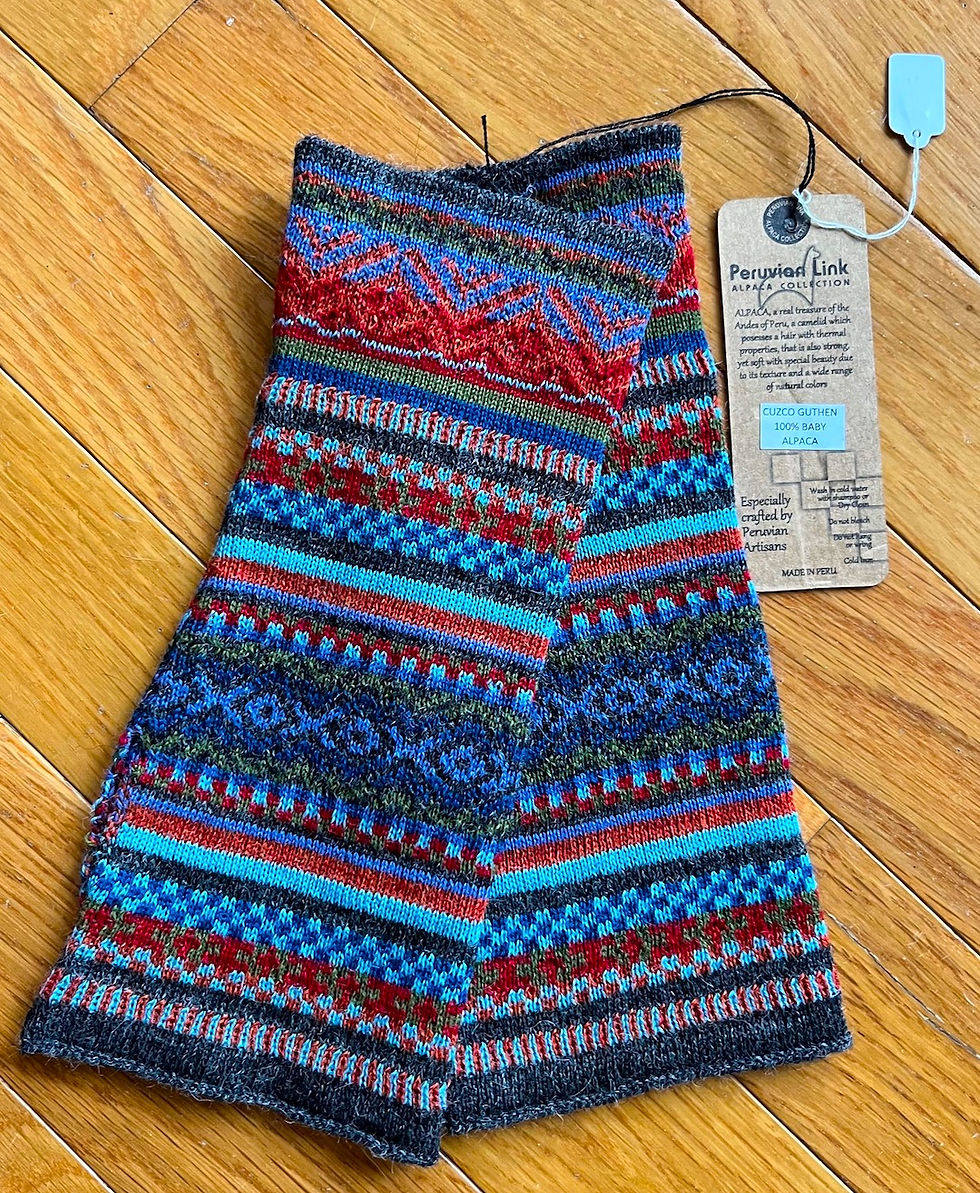 Cuzco Fingerless Gloves - 100% Baby Alpaca