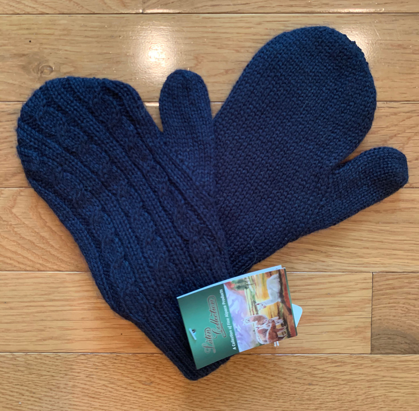 Kid's Navy Alpaca Mittens
