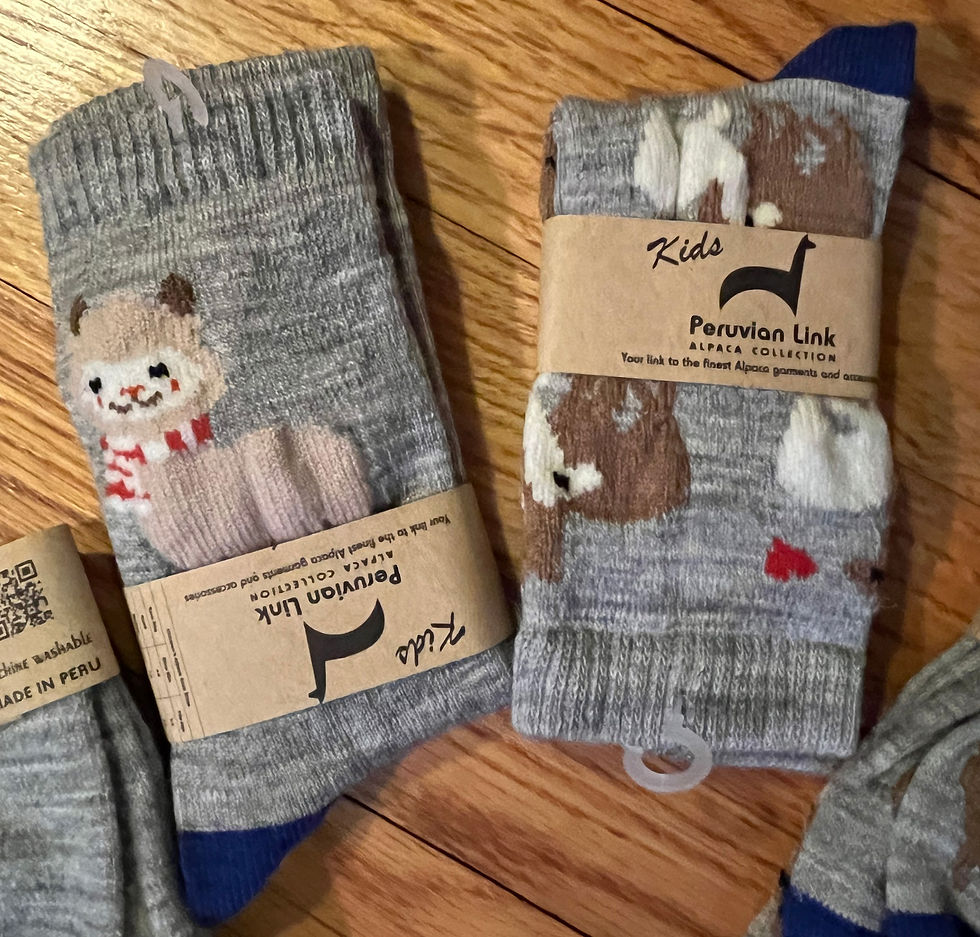 Kids Happy Alpaca Socks