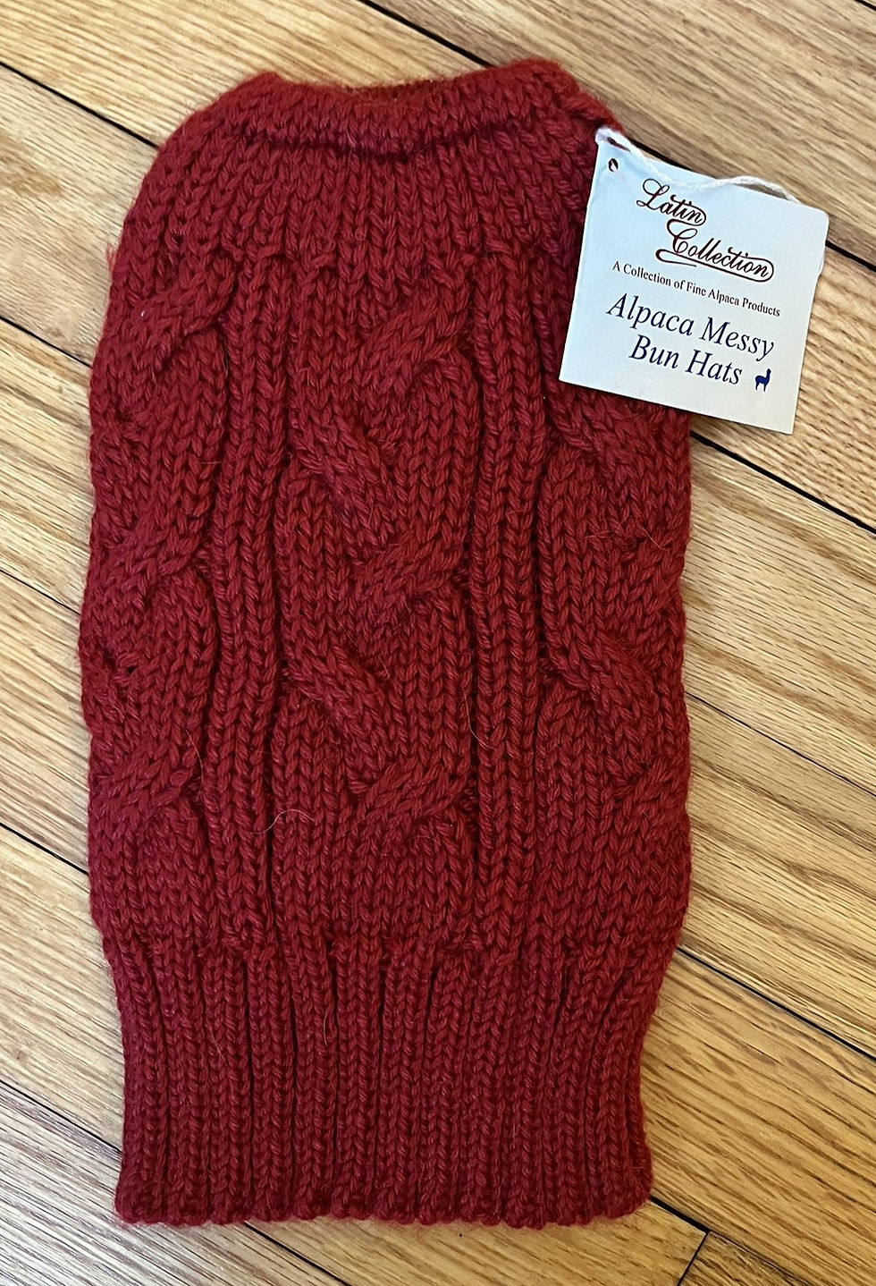 Messy Bun Alpaca Hat