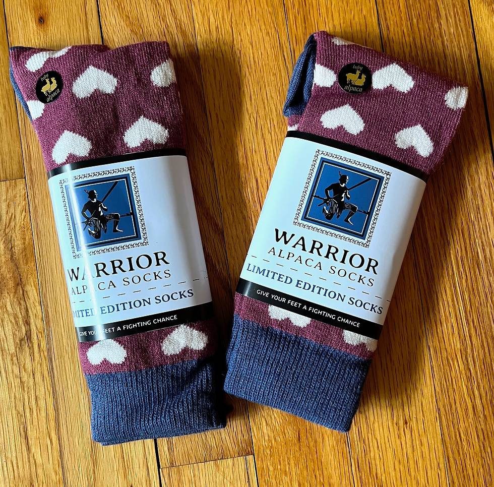 Wine Heart Alpaca Socks