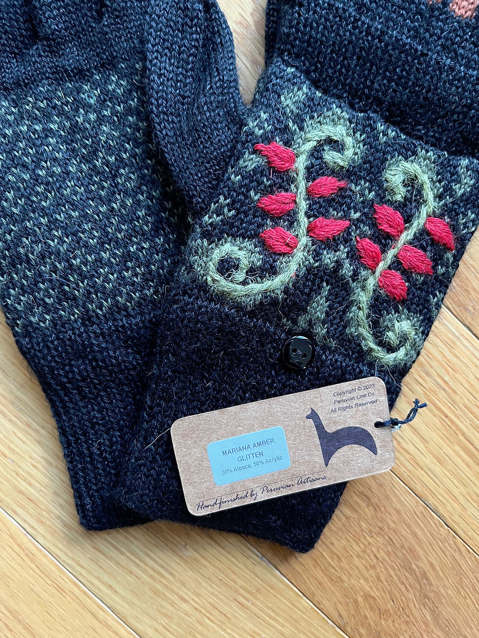 Mariana Amber Fleece Lined Alpaca Glittens