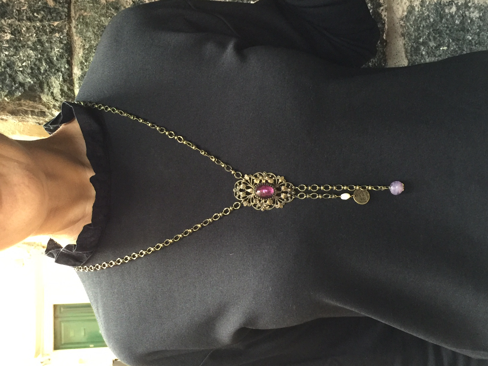 Our Lady Brooch Necklace
