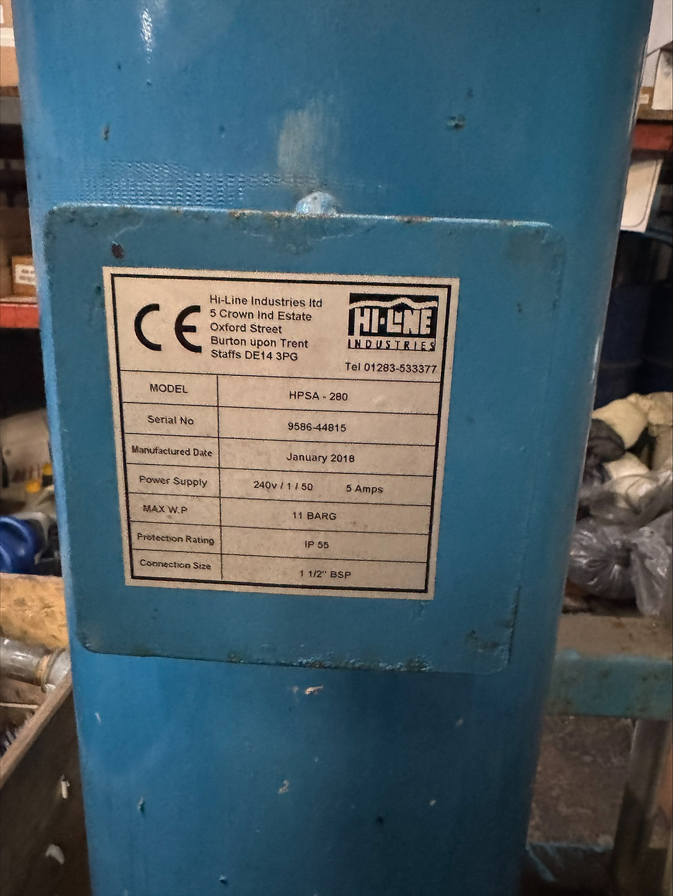 Thumbnail: Hi-Line HP-SA-280 Desiccant Dryer with Dewpoint Monitoring Unit