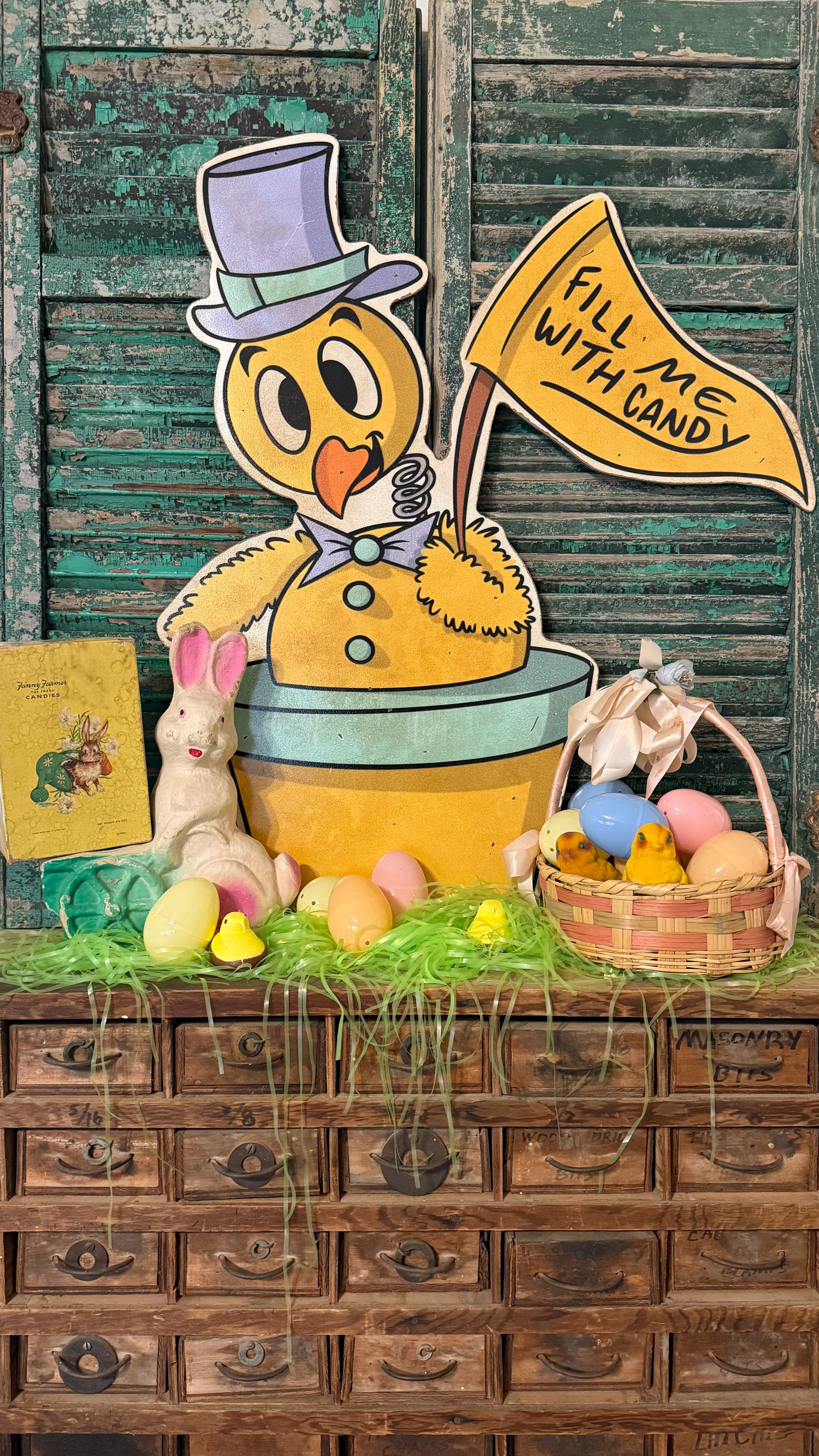 Easter Chick Candy Container Sign