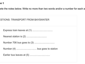 IELTS Listening: Note Completion Practice