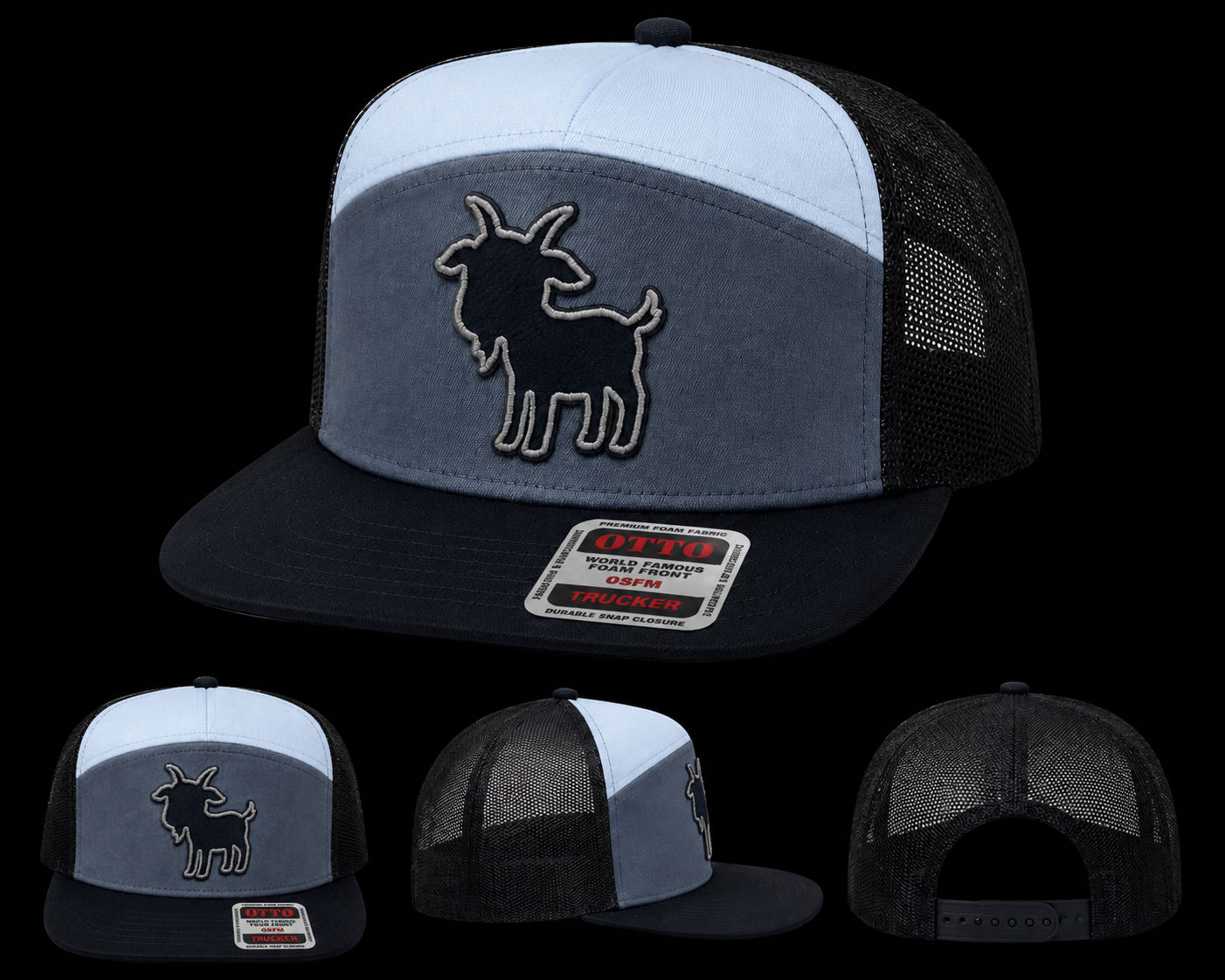 G.O.A.T. - Grey/White Gold Baby Goat Hat