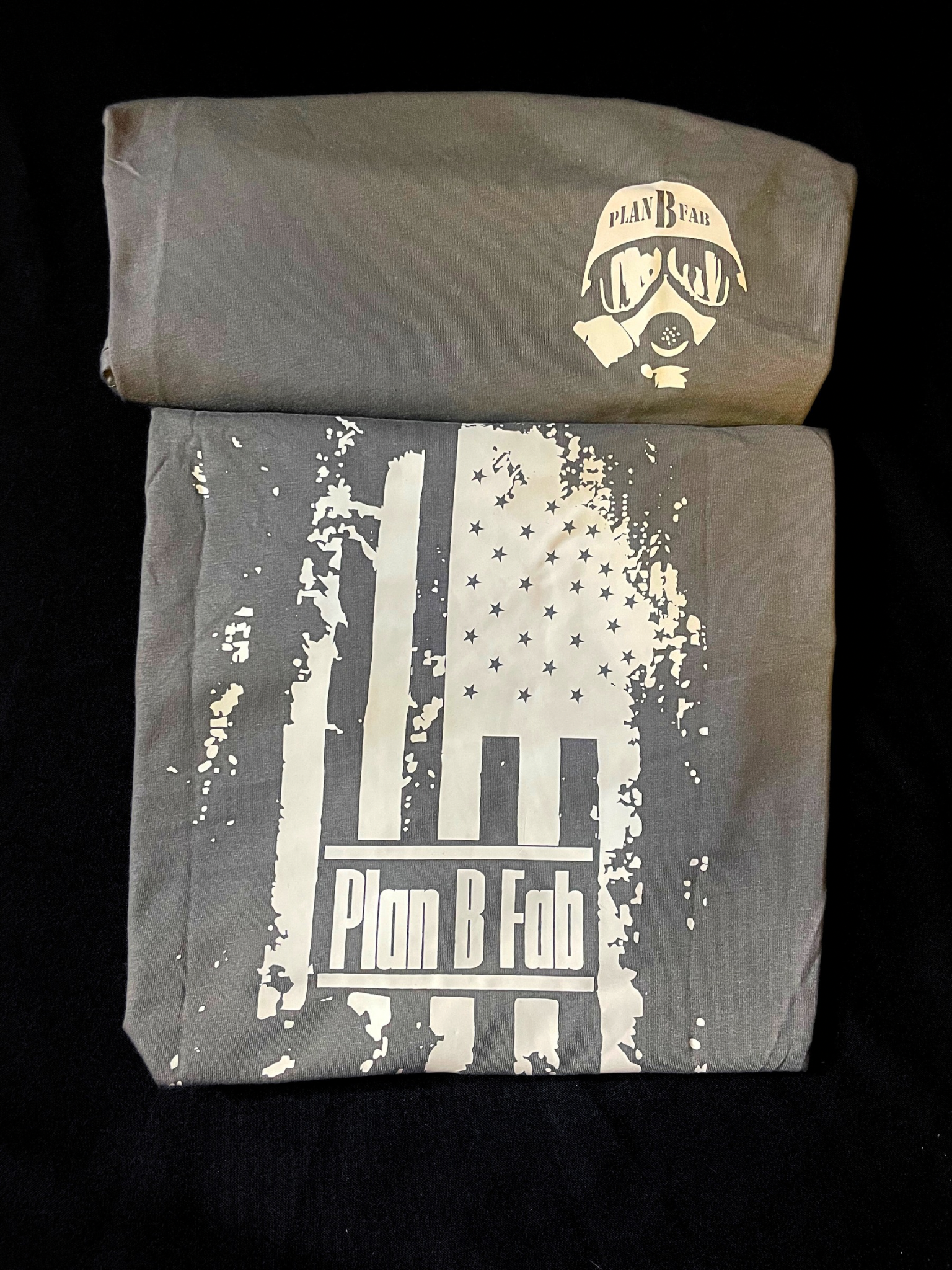 Plan B Fab Forest Green And Tan American Flag Shirt