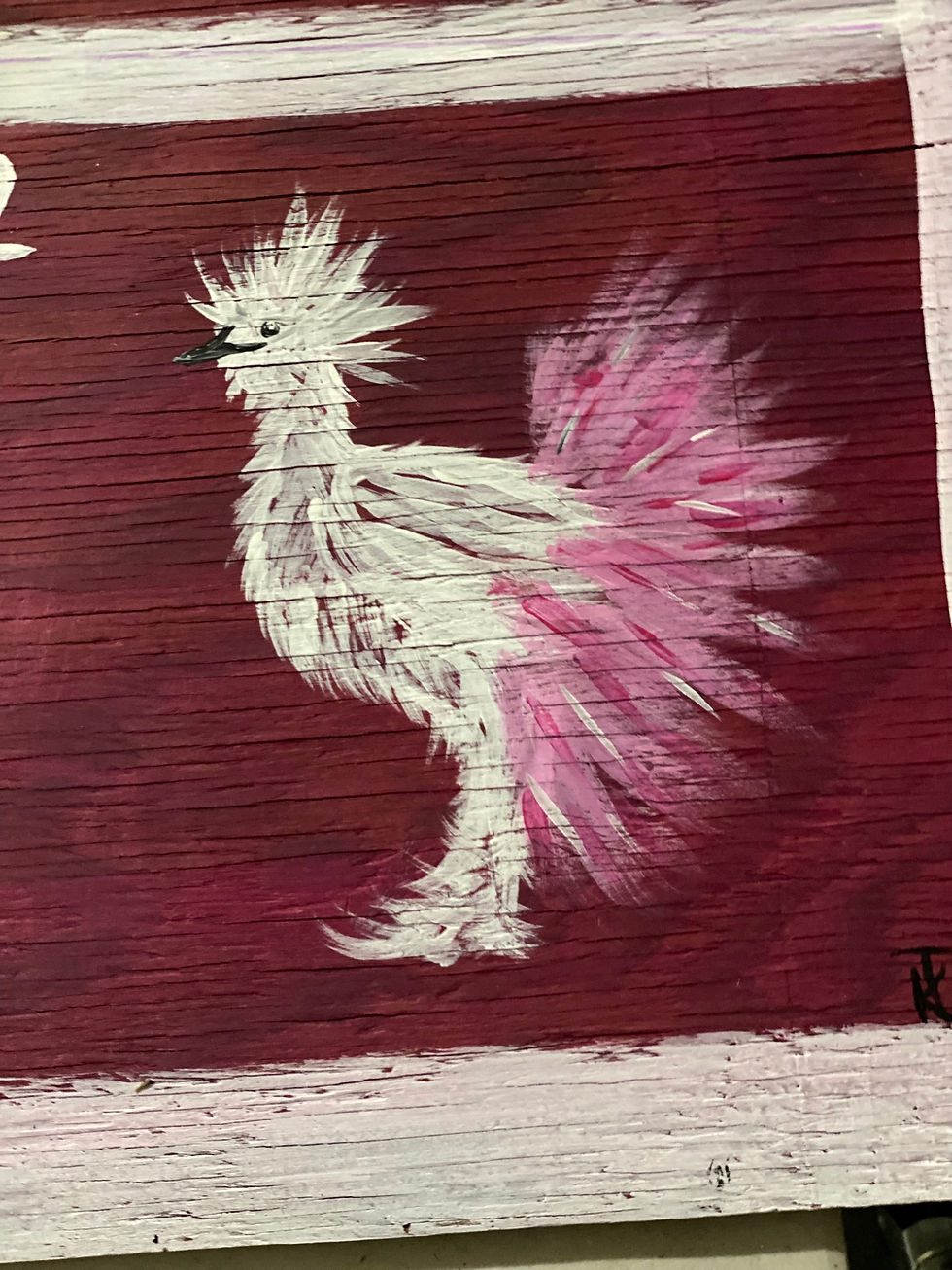 Thumbnail: Chicken Board - Commissioned Art, animal, flower, country