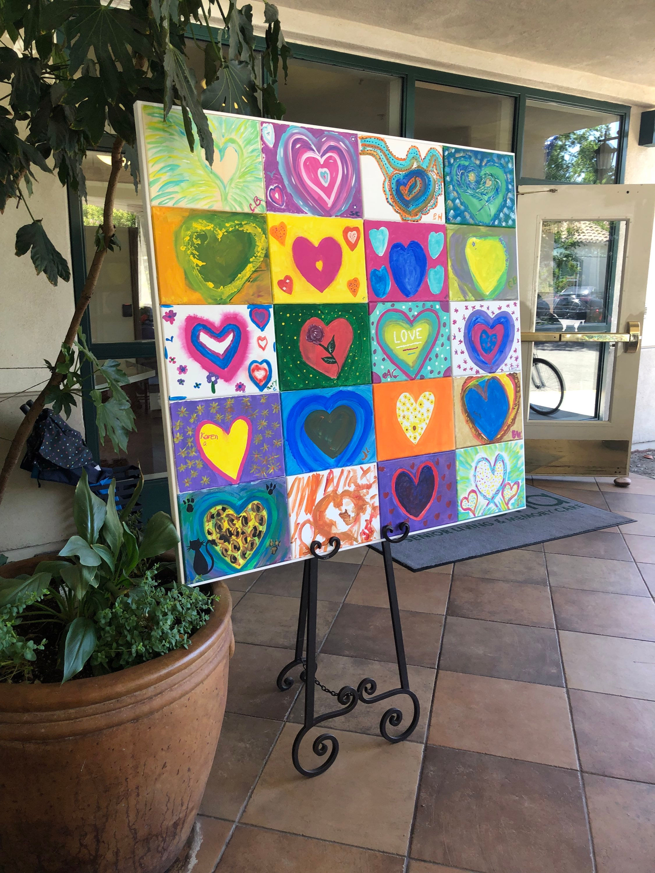 Collaborative Art - team building, hearts, holiday, valentines