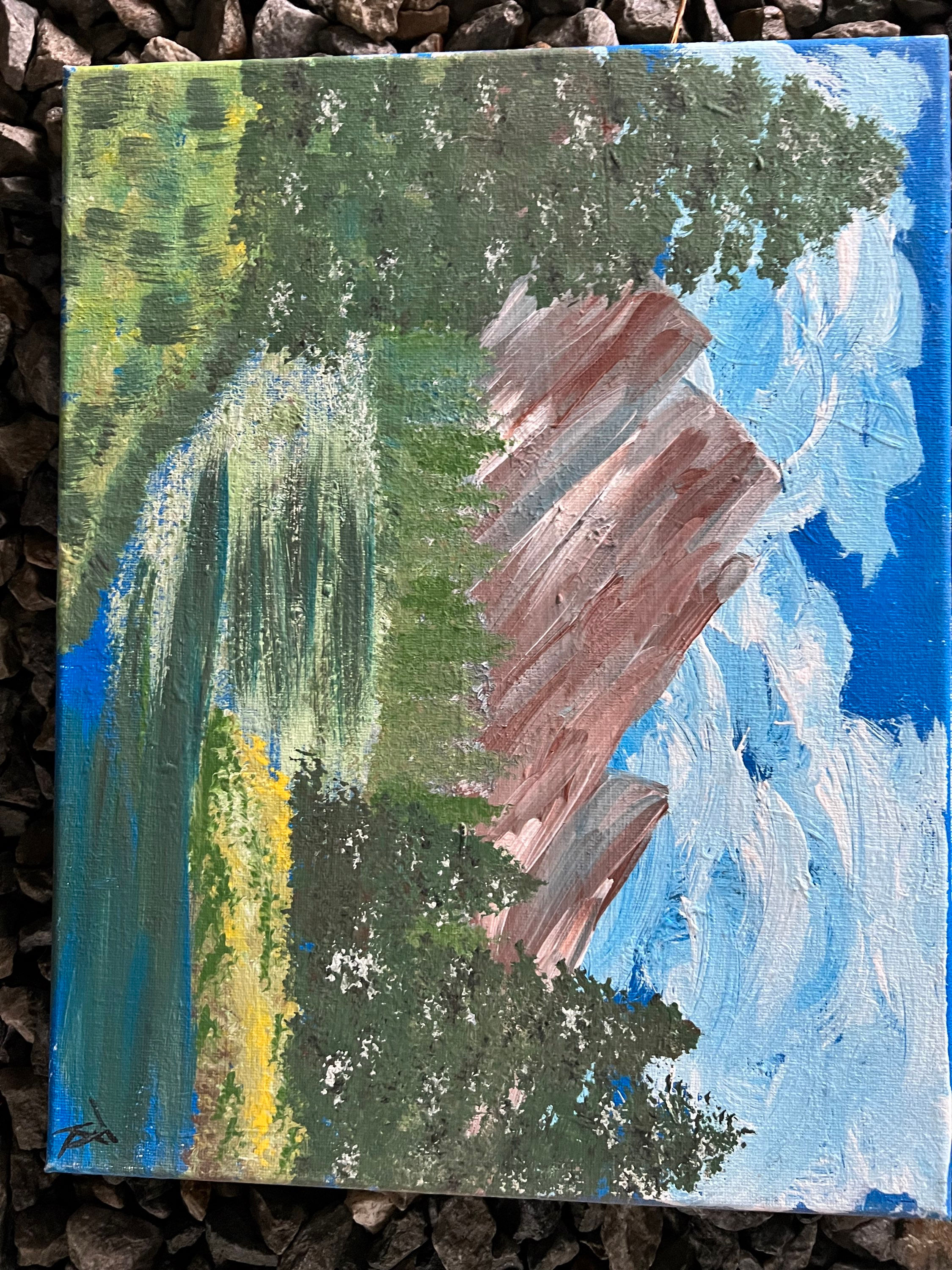 River Mountain - landscape, trees, water