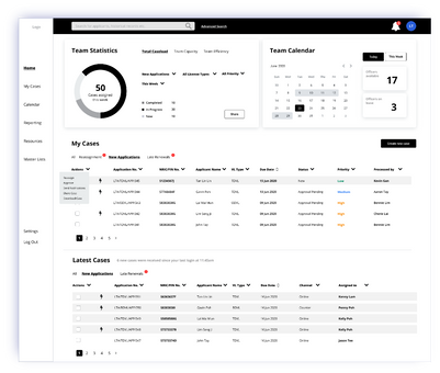 Common / team workspace mock-up