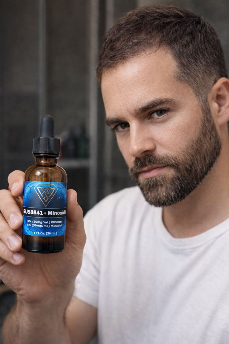 Thumbnail: RU-58841 with Minoxidil