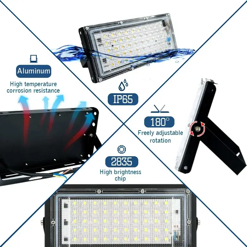 Thumbnail: Led Floodlight 50W 100W AC 110V 220V Outdoor Flood Light Street Lamp Projector