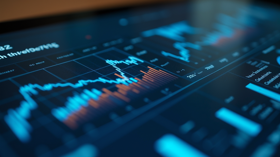 Close-up view of a digital marketing dashboard showing analytics and performance metrics