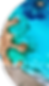 Ocean Art: Cuadro circular de resina epoxi hecho a mano.