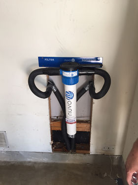 Garage Nuvo water conditioner install