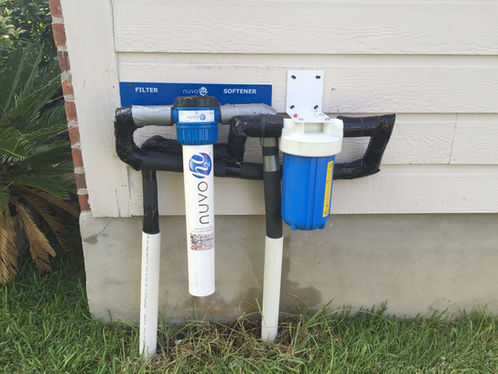 Outdoor water softener install