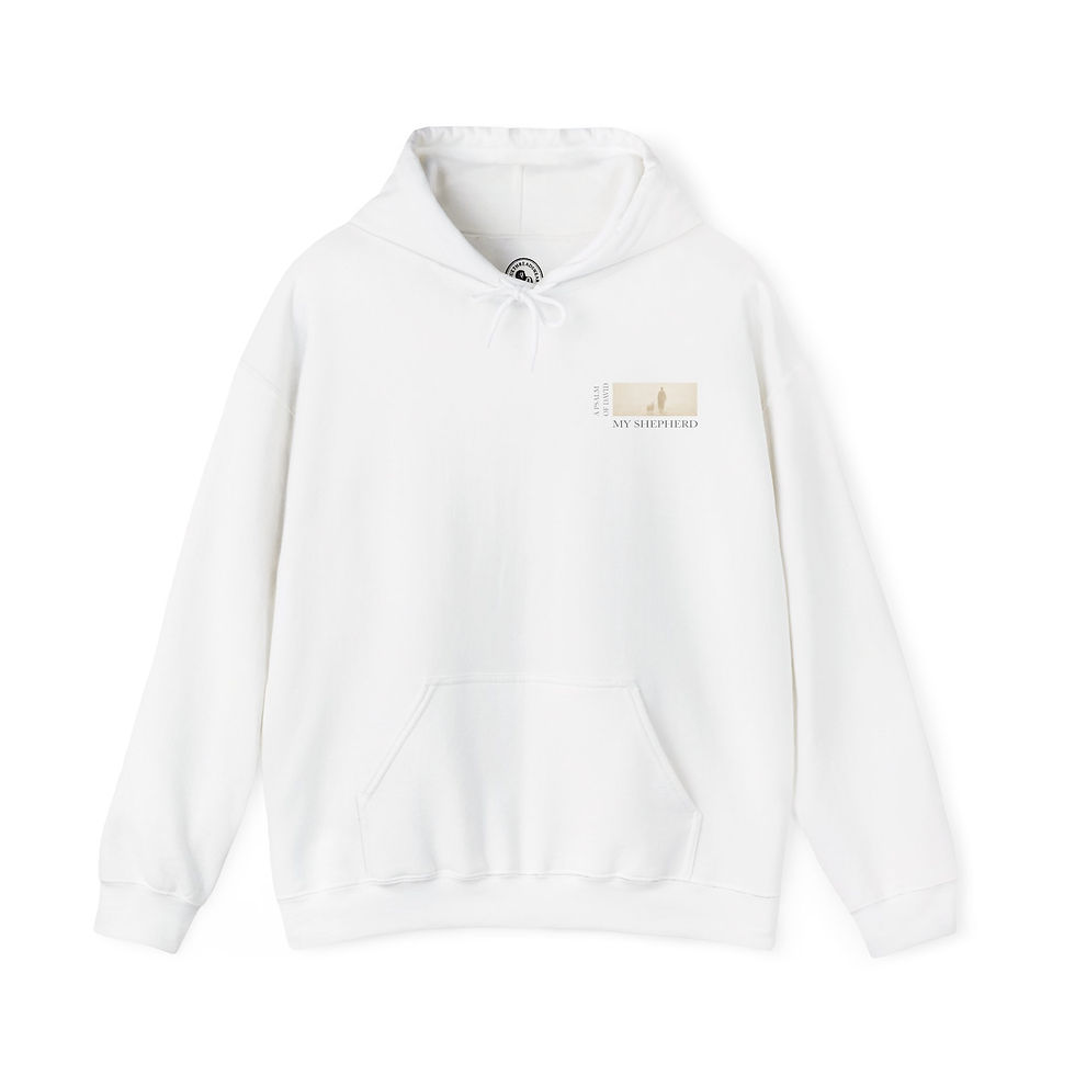 White hoodie with logo, 