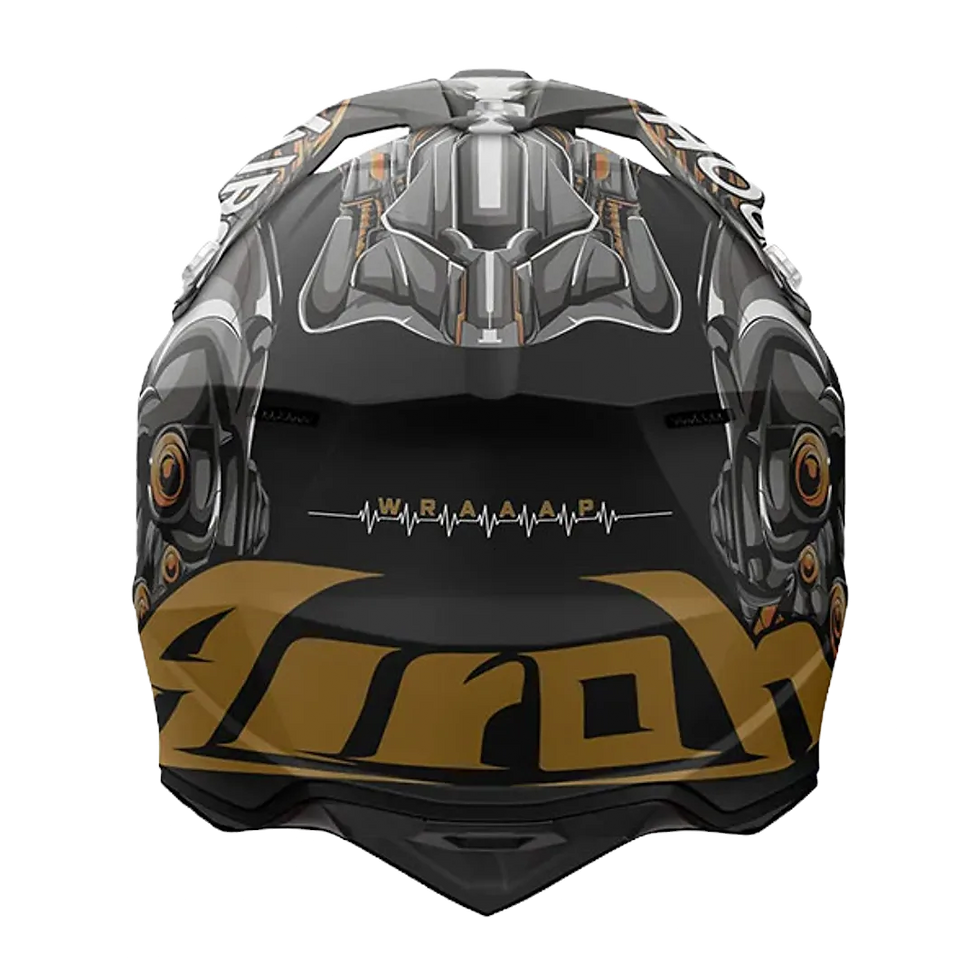 Thumbnail: Wraaap Cyborg Matt MX Helmet