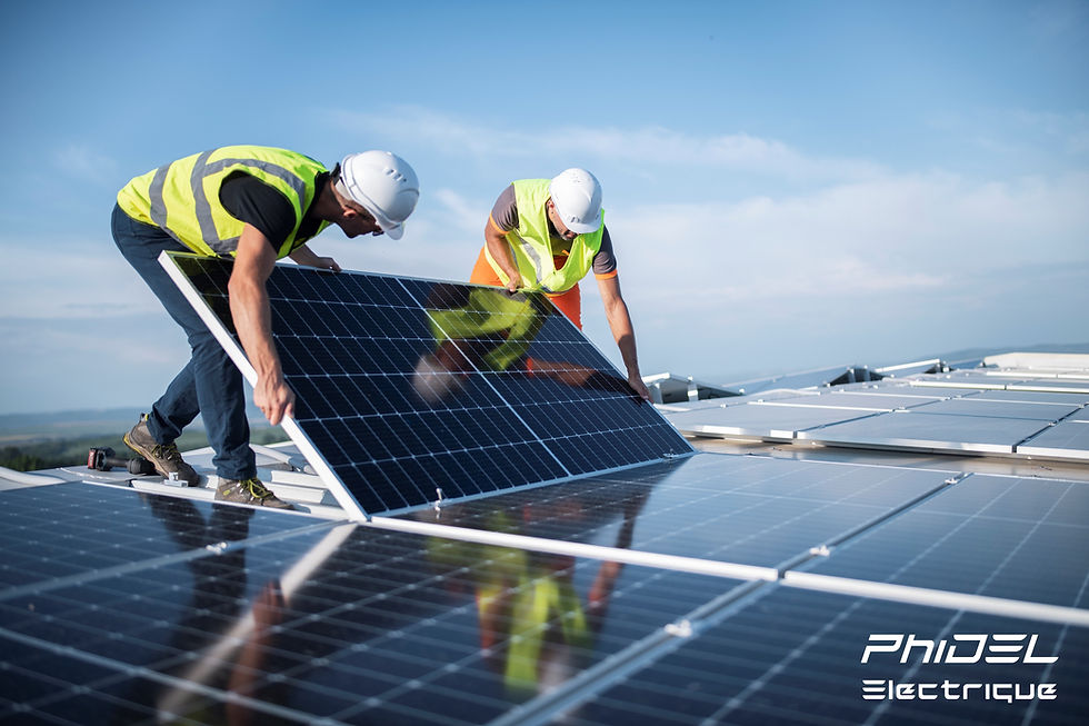 Installation de panneaux solaires