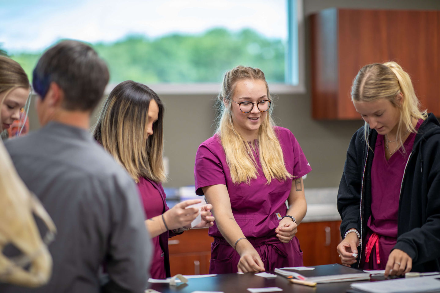 Veterinary Technology students in class.