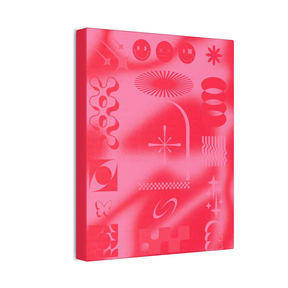 8x10 Stretched Canvas | Y2K Faded RED