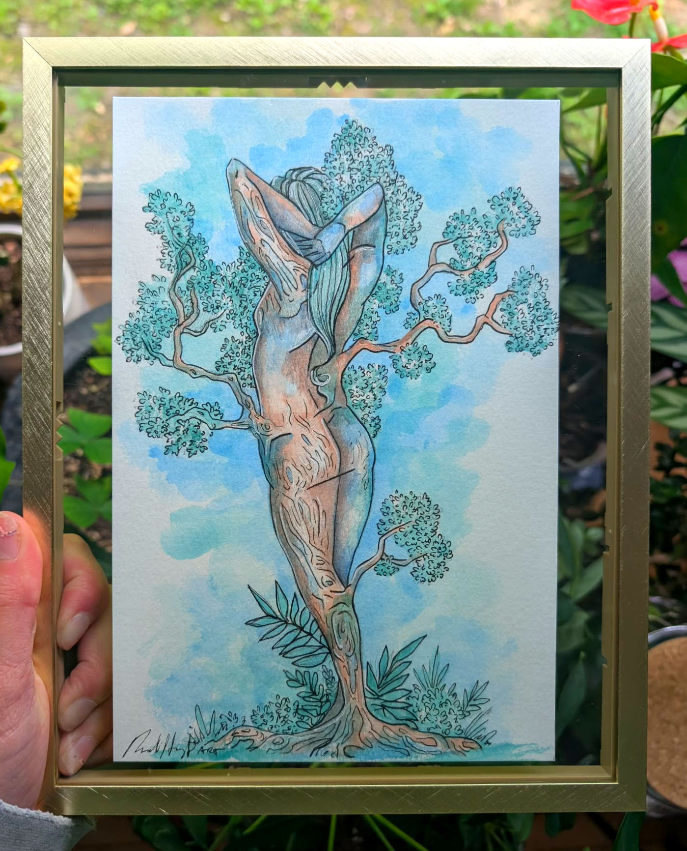 "I Am Exactly Where I Want To Be" Original Watercolor Illustration