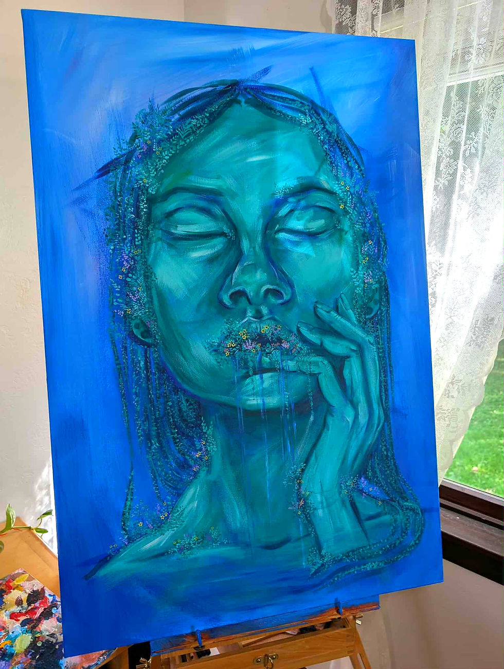 Thumbnail: "Only If Spoken To" Original Acrylic Painting on Canvas
