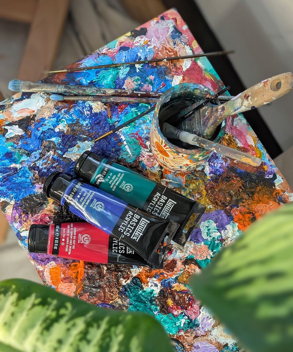 Thumbnail: "Nature Sent Me Cardinals" 16"x20"  Original Acrylic Painting on Canvas