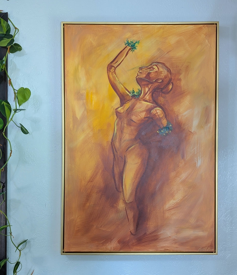 Thumbnail: "Rebuilding Myself" 24"x36" Original Acrylic Painting on Canvas