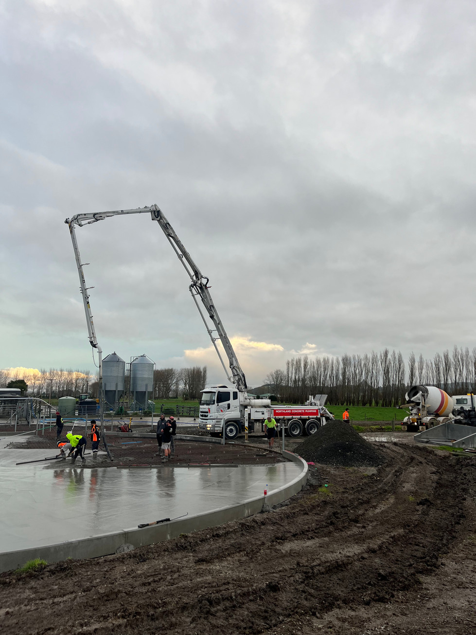 Agricultural concrete pour