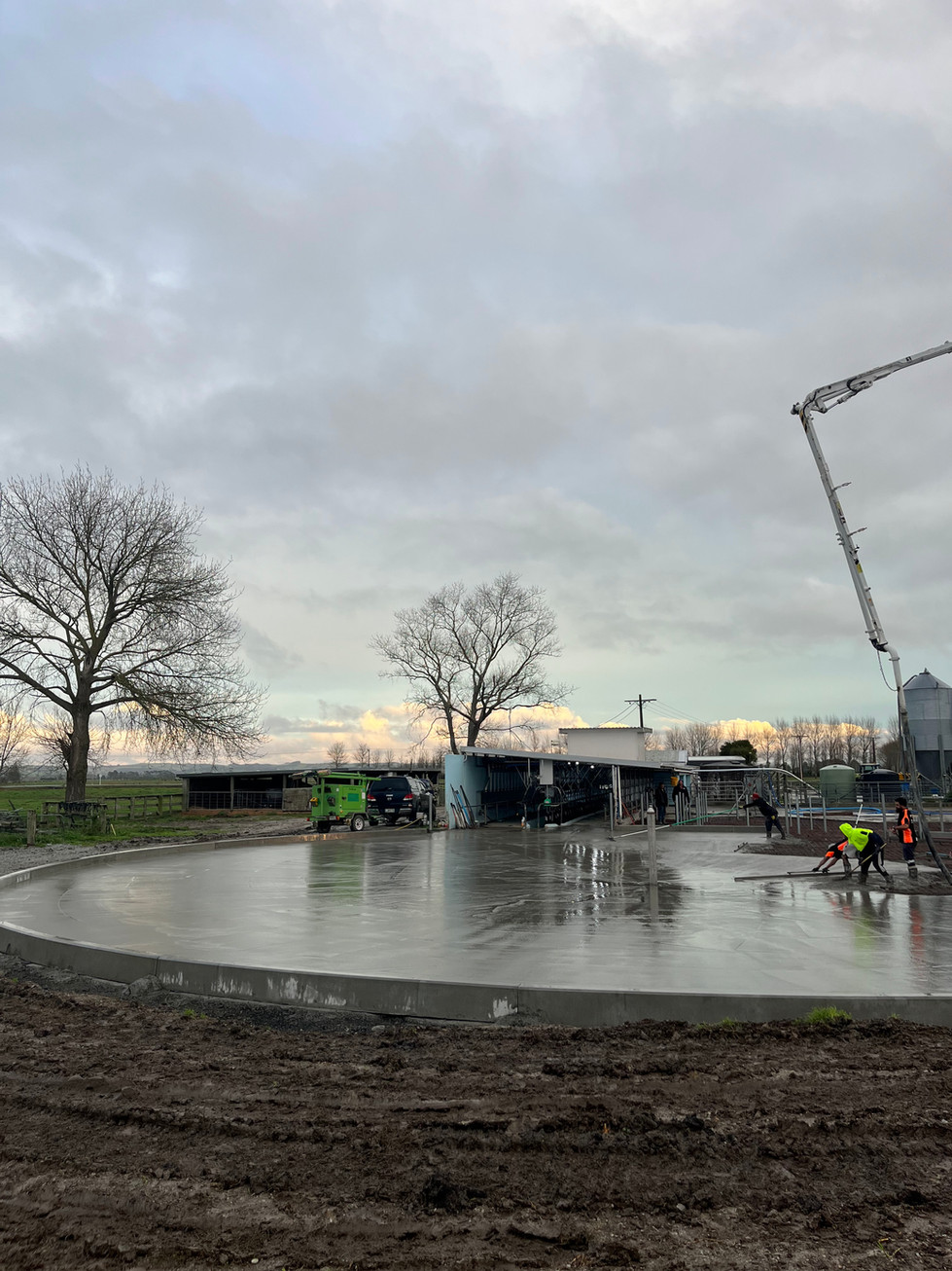Agricultural concrete pour