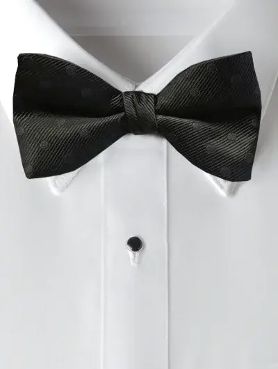 Black Polka Dot Bow Tie