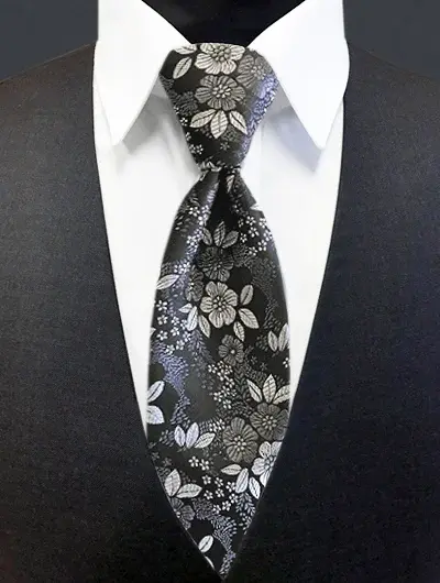STeel Floral Tie
