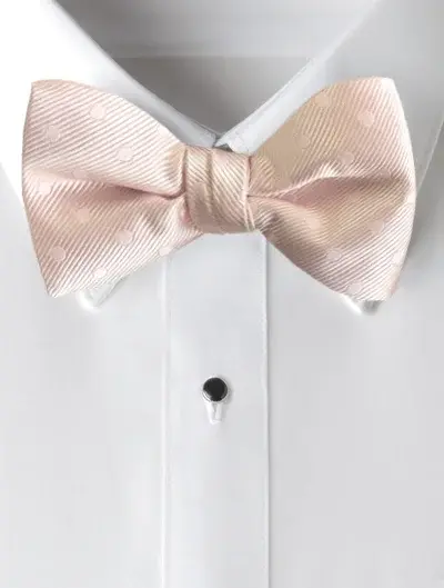 Blush Polka Dot- Bow Tie