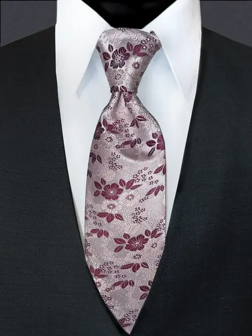 Pink Burgundy Tie