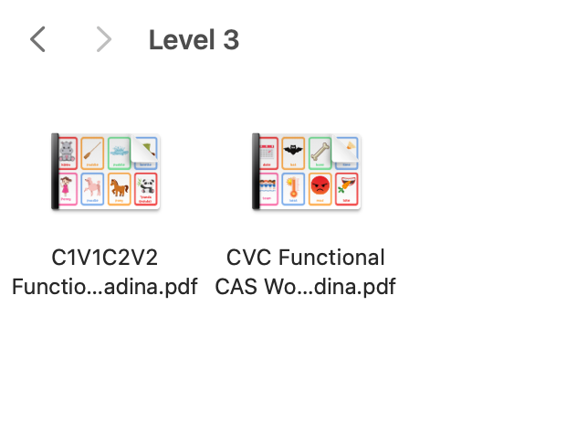 Thumbnail: CAS High Frequency Functional Target Word Pictures