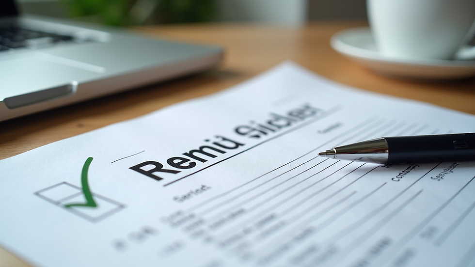 Close-up view of a checklist and contract for home repair services