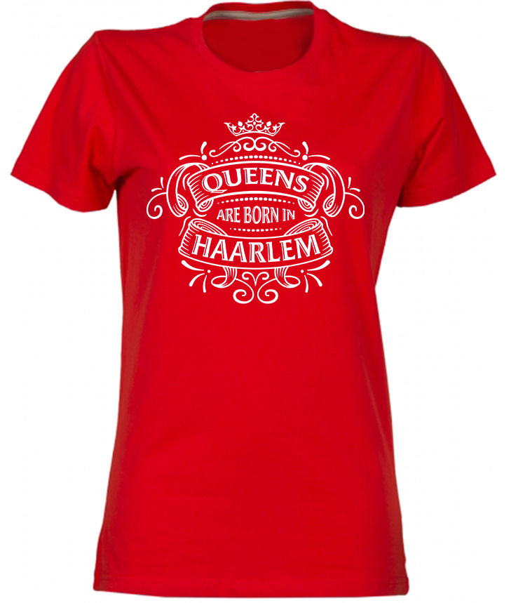 Thumbnail: T-shirt HAARLEM Queens Wit Dames