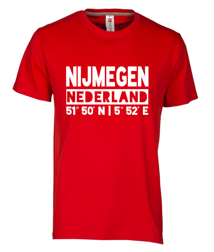 Thumbnail: T-shirt NIJMEGEN NL Co Wit Heren