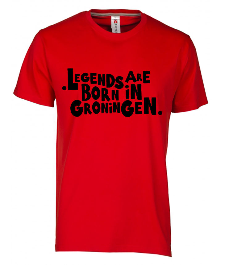 Thumbnail: T-shirt GRONINGEN Legends Zwart Heren