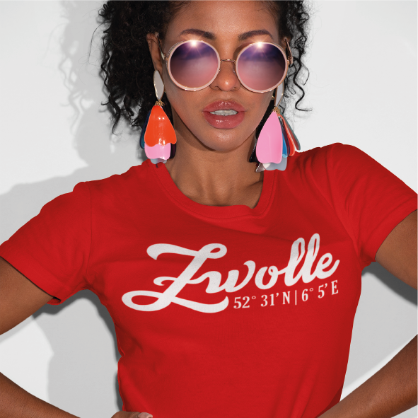 Thumbnail: T-shirt ZWOLLE Co Wit Dames
