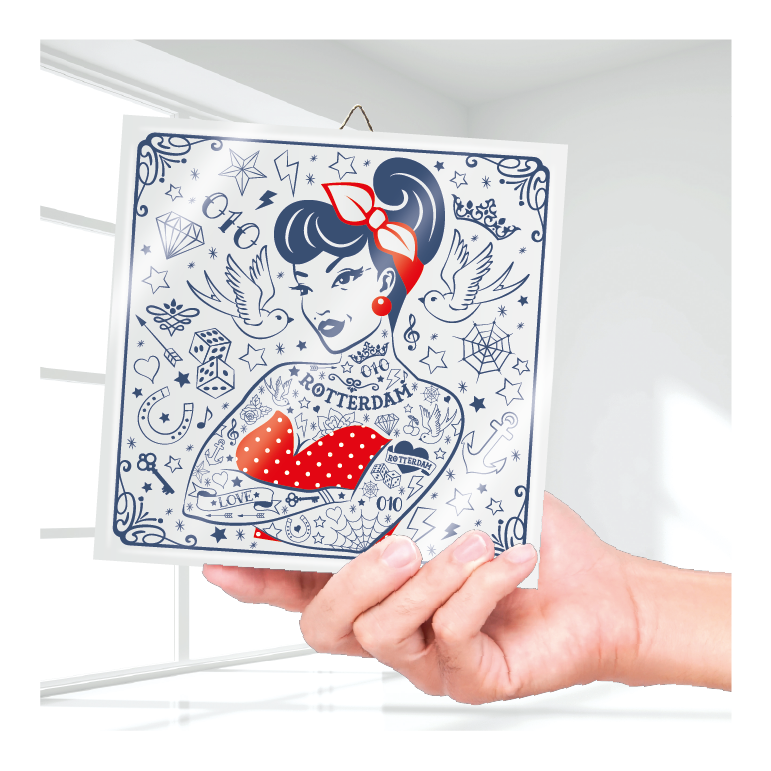 Thumbnail: ROTTERDAM Tegel Tattoo Vrouw