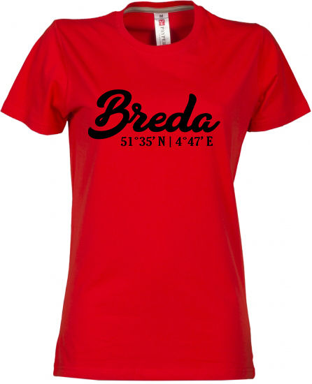 Thumbnail: T-shirt BREDA coördinaten Zwart Dames