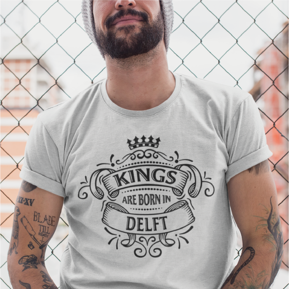 Thumbnail: T-shirt DELFT Kings Zwart Heren