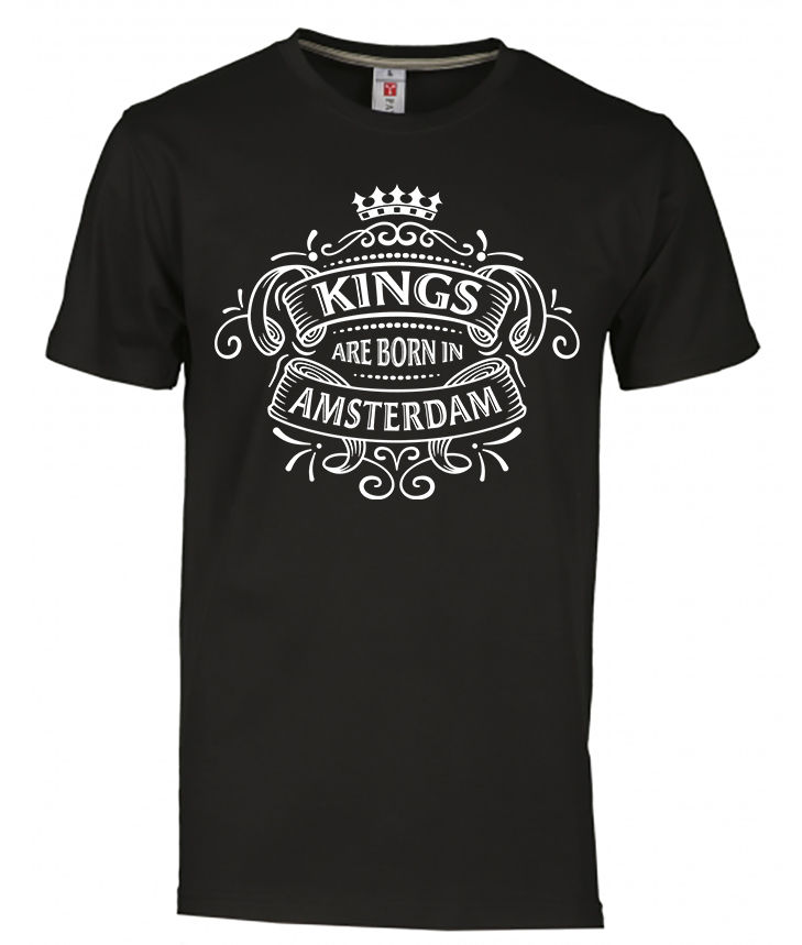 Thumbnail: T-shirt AMSTERDAM Kings Wit Heren