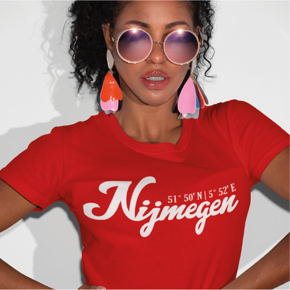 Thumbnail: T-shirt NIJMEGEN Co Wit Dames